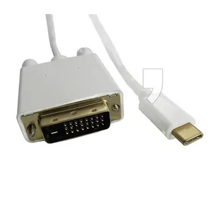 Qoltec Kabel DisplayPort Alternate mode | USB 3.1 typC męski DVI męski | 4Kx2K | 2m (50417) - Kable komputerowe i do monitorów - miniaturka - grafika 1