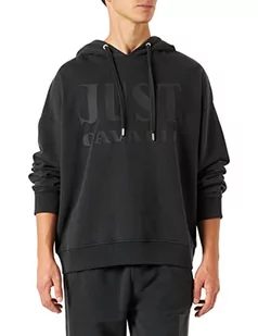 Just Cavalli Męska bluza z kapturem, 854 ciemnoszara, XL - Bluzy męskie - miniaturka - grafika 1
