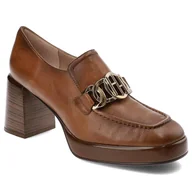 Półbuty damskie - Brązowe Półbuty Hispanitas Damskie Eleganckie Obuwie - miniaturka - grafika 1