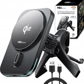 Ładowarki samochodowe - UCHWYT SAMOCHODOWY NA TELEFON MagSafe QI2 ŁADOWARKA BEZPRZEWODOWA do iPhone - miniaturka - grafika 1