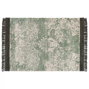 Dywan z wiskozy 160 x 230 cm zielony z beżowym AKARSU - Dywany - miniaturka - grafika 1
