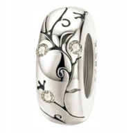 Wisiorki - Charms zawieszka srebrna gałązki okrągła -1 sztuka - miniaturka - grafika 1