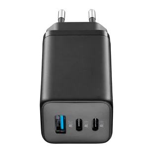 Cellularline Multipower Micro GaN - Ładowarka sieciowa 2x USB-C & USB-A Power Delivery 65W (czarny) - Pozostałe akcesoria do telefonów - miniaturka - grafika 2