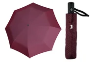 Parasole - Mocna Automatyczna Damska Parasolka Doppler Carbonsteel, Bordowa W Kropki - miniaturka - grafika 1
