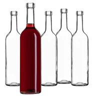 Domowy wyrób alkoholu - BUTELKI DO WINA 0,75L 750ml BUTELKA SZKLANA NA WINO NALEWKI BEZBARWNA 10szt - miniaturka - grafika 1
