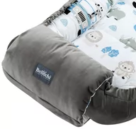 Poduszki do karmienia - Kokon niemowlęcy Safari z wielofunkcyjną owijką typu 4w1: poduszka płaska i rękawek do karmienia - miniaturka - grafika 1