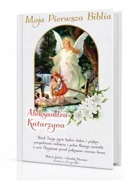 Moja Pierwsza Biblia ANIOŁ STRÓŻ - Pamiątka prezent dla dziecka z nadrukiem - Pamiątka Chrztu Świętego - miniaturka - grafika 1