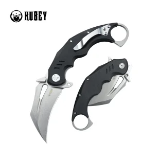 Nóż składany Kubey Wrath Black G10, Beadblasted 14C26N by MUZI Design (KU261A) - Noże - miniaturka - grafika 1