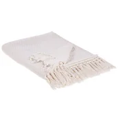 Koce - Koc bawełniany 125 x 150 cm beżowy YARSA - miniaturka - grafika 1