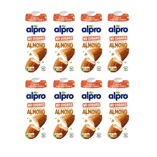 8x Napój roślinny ALPRO migdałowy bez cukru 1 l - Soki i napoje niegazowane - miniaturka - grafika 1