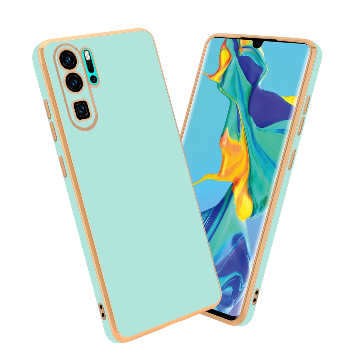 Etui ochronne Cadorabo do Huawei P30 PRO w kolorze zielonym Etui na telefon komórkowy Etui silikonowe TPU chroniące aparat fotograficzny