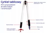 Przybory szkolne - Cyrkiel tablicowy PCV na przyssawki - miniaturka - grafika 1