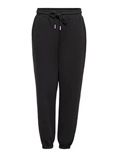 Spodnie damskie - ONLY Damskie spodnie dresowe jednokolorowe, czarny, S - grafika 1
