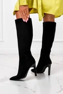 Kozaki damskie - Czarne kozaki szpilki damskie Casu G22WX20-B-38 - miniaturka - grafika 1