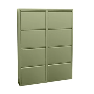 Pisa szafka na buty z 8 klapami/drzwiczkami w metalicznej zielony. Dostarczane zmontowane. - Szafki na buty - miniaturka - grafika 1