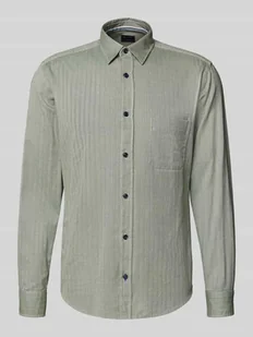 Koszula casualowa o kroju slim fit z kołnierzykiem typu kent - Koszule męskie - miniaturka - grafika 1