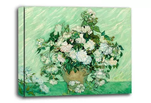 Roses 1890, Vincent van Gogh - obraz na płótnie Wymiar do wyboru: 50x40 cm - Obrazy i zdjęcia na płótnie - miniaturka - grafika 1