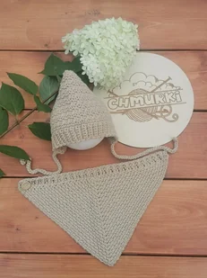 Czapka bonetka Elfik z bandamą - Czapki dla dzieci - miniaturka - grafika 1