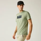 Koszulki sportowe męskie - Regatta Koszulka męska Fingal Slogan Zielony, Rozmiar: L - miniaturka - grafika 1