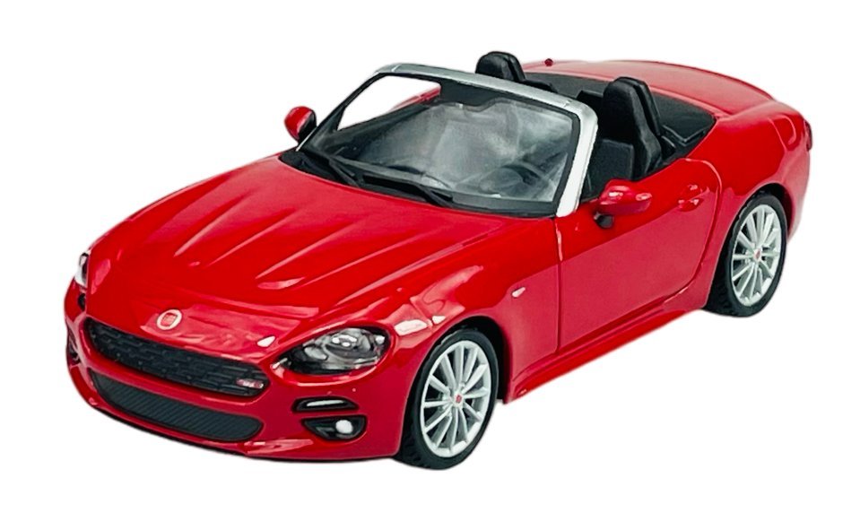 BBURAGO FIAT 124 SPIDER CZERWONY 1:24 21083