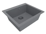Zlewozmywaki - Miraggio Hanoi 560 Zlewozmywak kompozytowy jednokomorowy 56x50,5 cm szary 0000079 - miniaturka - grafika 1