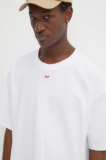 Koszulki męskie - Diesel t-shirt bawełniany T-BOXT-D MAGLIETTA męski kolor biały gładki A13937.0NIAR - grafika 1