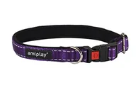 Smycze dla psów - Ami Play Halsband Reflektierend Weiche Und Verstellbare Reflektierende Halsband, Groß,, Volett - miniaturka - grafika 1