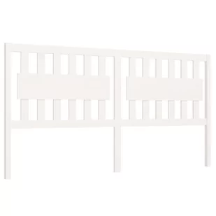 Lumarko Wezgłowie łóżka, białe, 185,5x4x100 cm, lite drewno sosnowe - Inne meble do sypialni - miniaturka - grafika 3