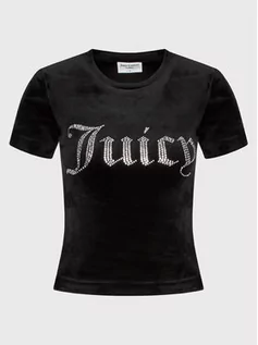 Koszulki i topy damskie - Juicy Couture T-Shirt Taylor JCWC221002 Czarny Slim Fit - grafika 1