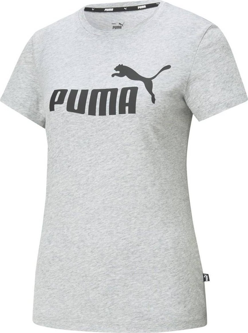 Puma Koszulka damska PUMA ESS LOGO TEE LIGHT GRAY HEATHER S