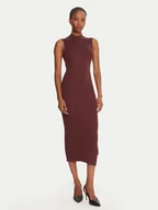 Sukienki - Guess Sukienka dzianinowa W5BK23 Z3OW2 Brązowy Slim Fit - miniaturka - grafika 1