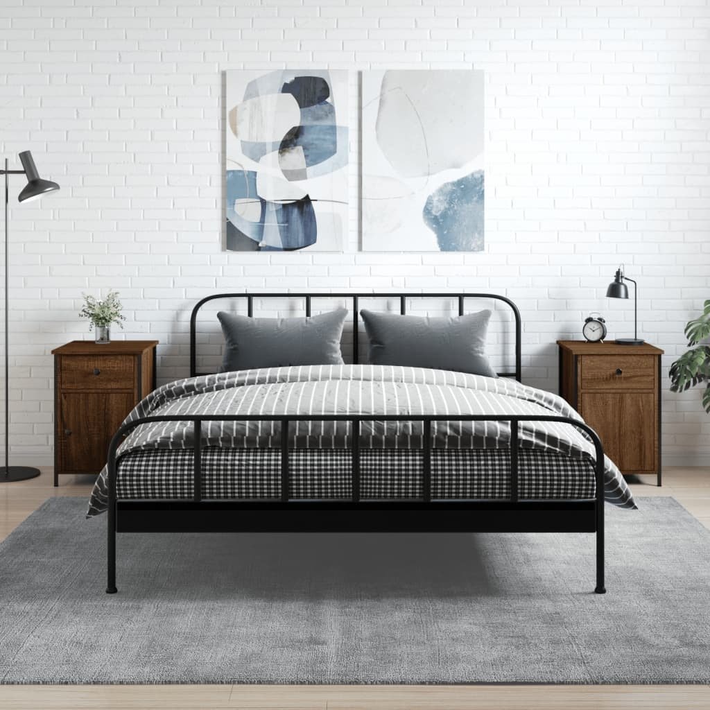 Szafki nocne 2 szt. Brązowy dąb 40x42x60 cm materiał drewnopochodny