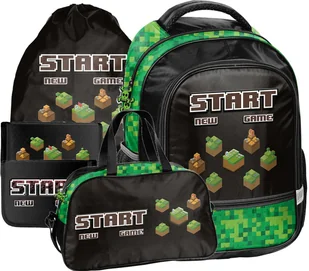 ZESTAW szkolny Plecak Tornister Minecraft Start New Game 4 Elementy - Zestawy szkolne - miniaturka - grafika 1
