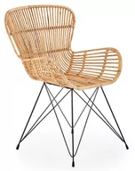 Krzesła - Krzesło ELIOR Anker, jasnobrązowe, 63x61x90 cm - miniaturka - grafika 1