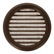 Kratki wentylacyjne - Kratka okrągła z siatką 125 mm brązowa - miniaturka - grafika 1