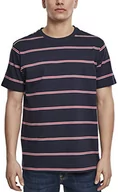 Koszulki męskie - Urban Classics Yarn Dyed Skate Stripe Tee T-Shirt męski, wielokolorowy (Midnightnavy/Red 02052), S - miniaturka - grafika 1