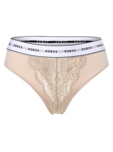 GUESS - Stringi damskie, beżowy|różowy - Majtki damskie - miniaturka - grafika 1