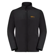 Bluzy męskie - Męski Polar JACK WOLFSKIN FLORSBERG FZ M 5029991-6361 – Czarny - miniaturka - grafika 1
