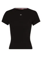 Koszulki i topy damskie - Tommy Jeans - T-shirt damski, czarny - miniaturka - grafika 1