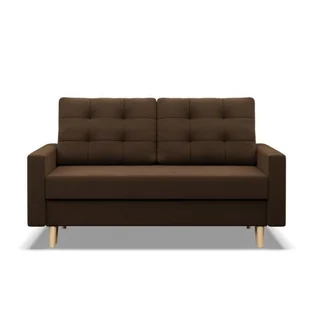 Sofa rozkładana, Blank Mikrofaza, 152x92x88 cm, brązowy - Sofy i kanapy - miniaturka - grafika 1
