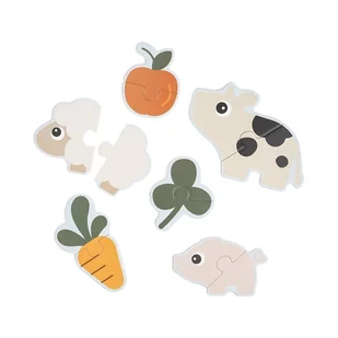 Done by Deer Pierwsze Puzzle Dwuelementowe Farma Tiny Farm - Puzzle - miniaturka - grafika 1