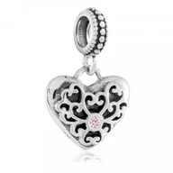 Charmsy - Murrano Charms Koralik Srebrny SERCE KOBIETY SR-195 - miniaturka - grafika 1