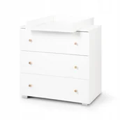 Komody - Klupś Komoda z przewijakiem Karolina biel-sosna - miniaturka - grafika 1
