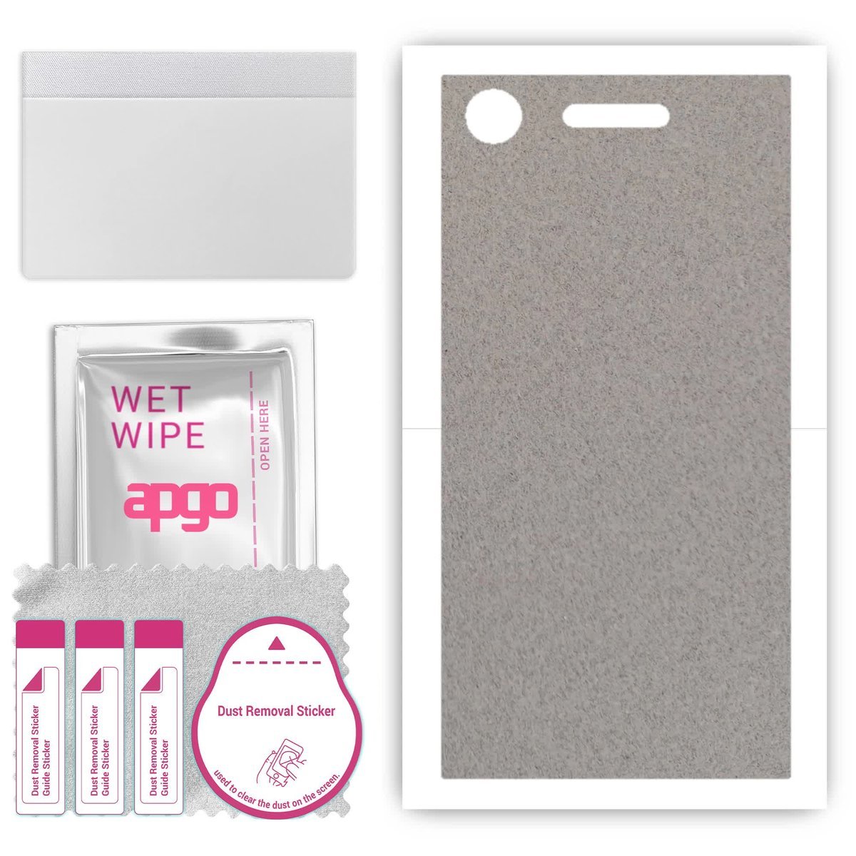 Folia naklejka skórka strukturalna na TYŁ Zamsz do Sony Xperia XZ1 - Zamsz Szary - apgo SKINS