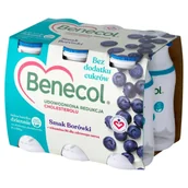 Kefiry, jogurty, maślanki - Benecol Napój jogurtowy z dodatkiem stanoli roślinnych smak borówki 600 g (6 x 100 g) - miniaturka - grafika 1