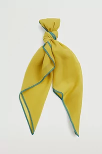 Mango szalik damski kolor żółty wzorzysty - Apaszki i szaliki damskie - miniaturka - grafika 1