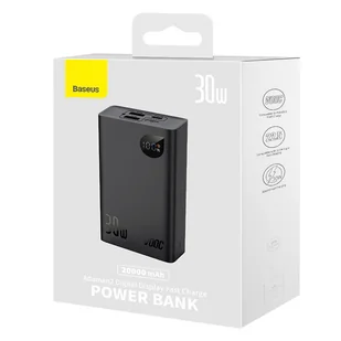 Baseus Adaman2 Powerbank 20000mAh 30W PPAD050001 z wyświetlaczem 2 x USB / 1x USB Typ C Power Delivery Quick Charge SCP czarny - Powerbanki - miniaturka - grafika 21