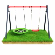 Place zabaw - Zestaw Stelaż + Huśtawka + Bocianie gniazdo K-SPORT Super Fun - miniaturka - grafika 1