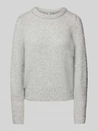 Swetry damskie - Sweter z dzianiny o kroju regular fit z efektowną przędzą model ‘ANNI’ - miniaturka - grafika 1