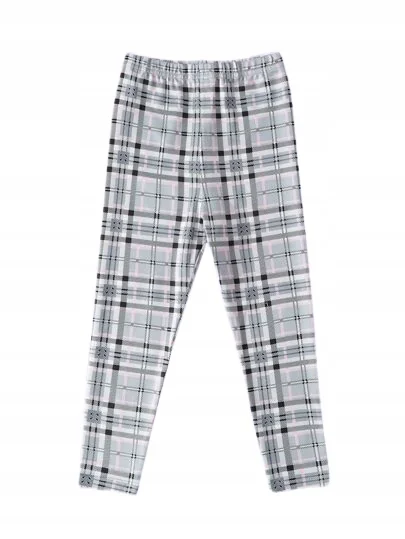 SHEIN LEGGINSY DZIECIĘCE W KRATKĘ CASUAL 122 V3Q